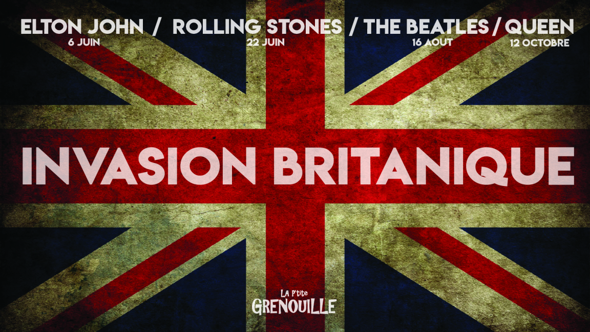 Package ''Invasion Britannique''-Accès à 4 spectacles (Elton John, Rolling Stones, The Beatles, Queen)