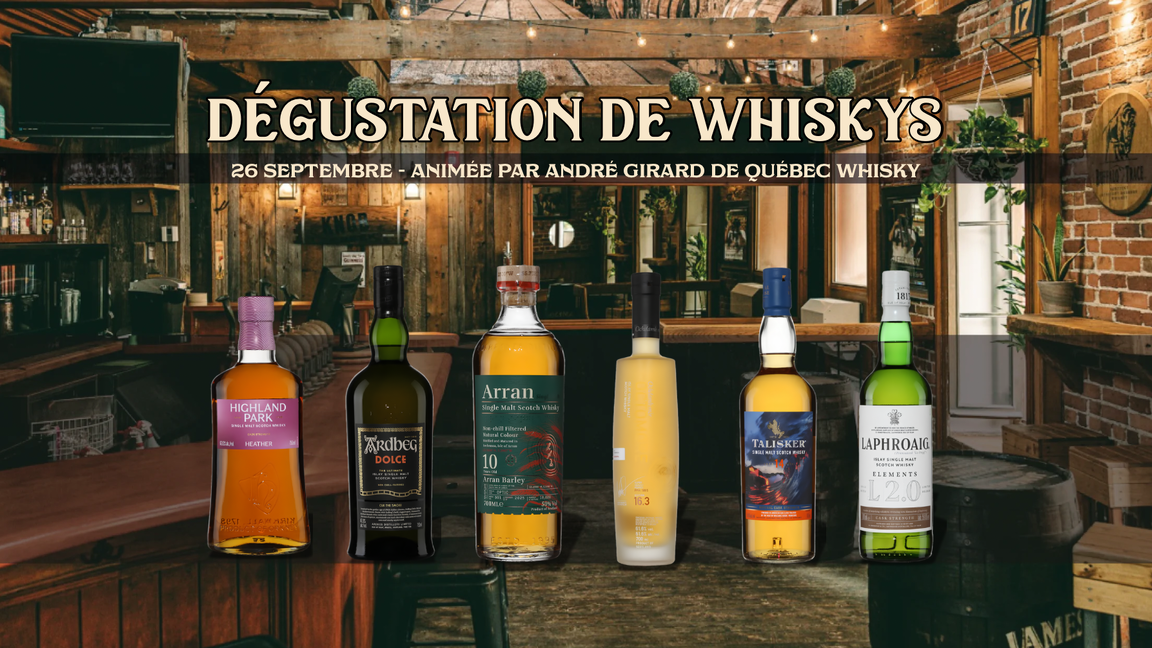 Dégustation de Whiskys - Grands malts des îles écossaises