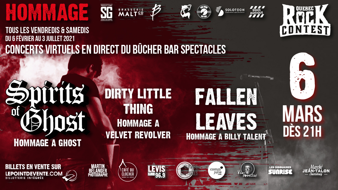 Concert virtuel : Hommage à Ghost, Hommage à Velvet Revolver & Hommage à Billy Talent
