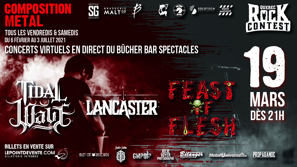 Concert virtuel : Feast of Flesh, Tidal Wave & Lancaster