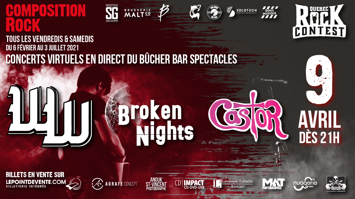 Concert virtuel : The Werewolves, Broken Nights & Castor
