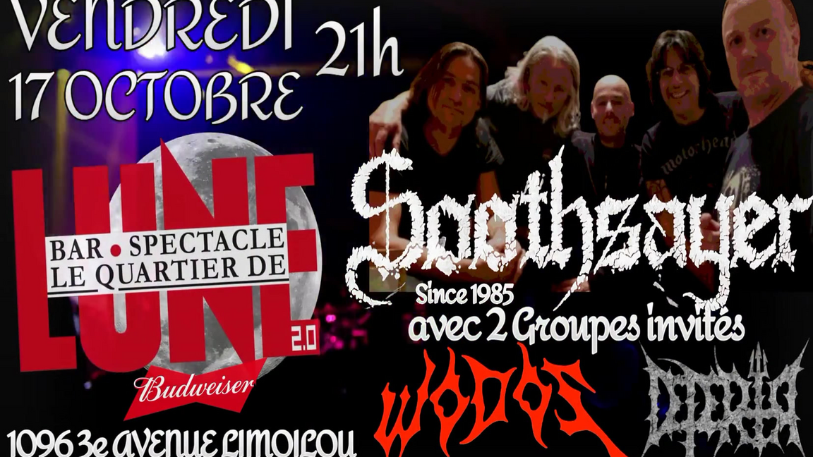 SOOTHSAYER SOIRÉE TRASH METAL AU QUARTIER DE LUNE
