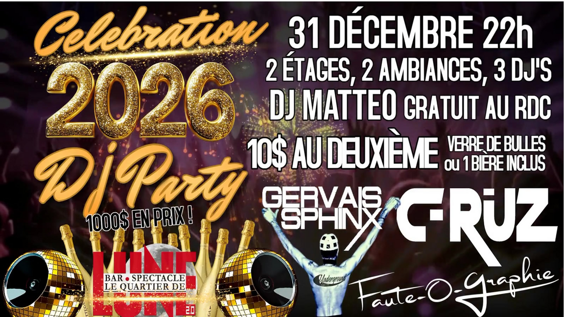 PARTY HOUSE DJ'S JOUR DE L'AN CELEBRATION 2026