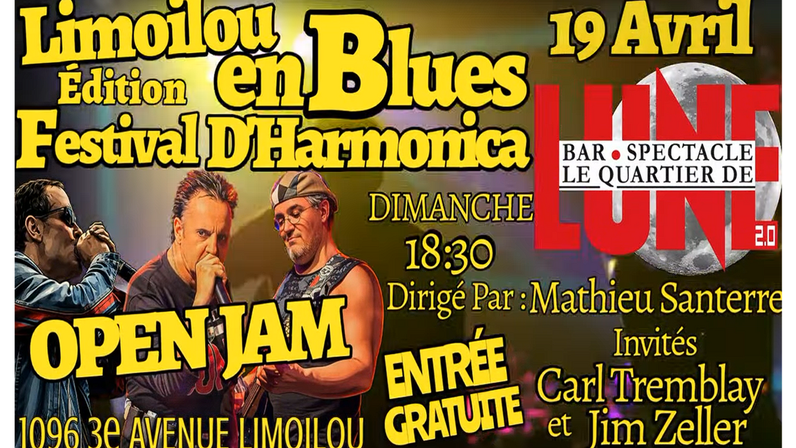OPEN JAM FESTIVAL D'HARMONICA LIMOILOU EN BLUES
