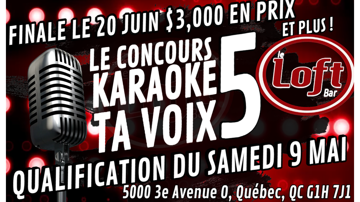 QUALIFICATION SAMEDI 9 MAI TA VOIX 5 AU BAR LE LOFT