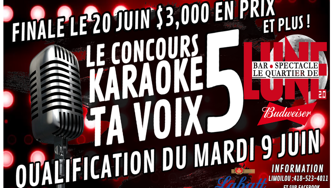 QUALIFICATION 9 JUIN TA VOIX 5 AU QUARTIER DE LUNE LIMOILOU