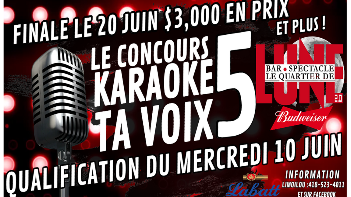 QUALIFICATION 10 JUIN TA VOIX 5 AU QUARTIER DE LUNE LIMOILOU