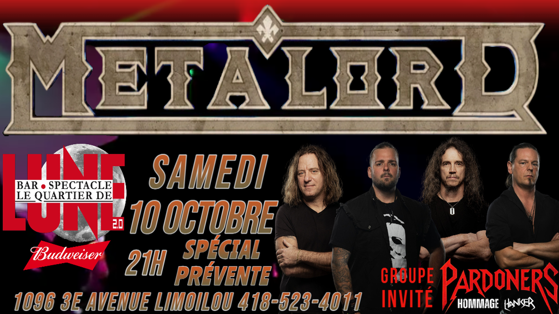SOIRÉE METAL AVEC METALORD AU BAR SPECTACLE QUARTIER DE LUNE LIMOILOU