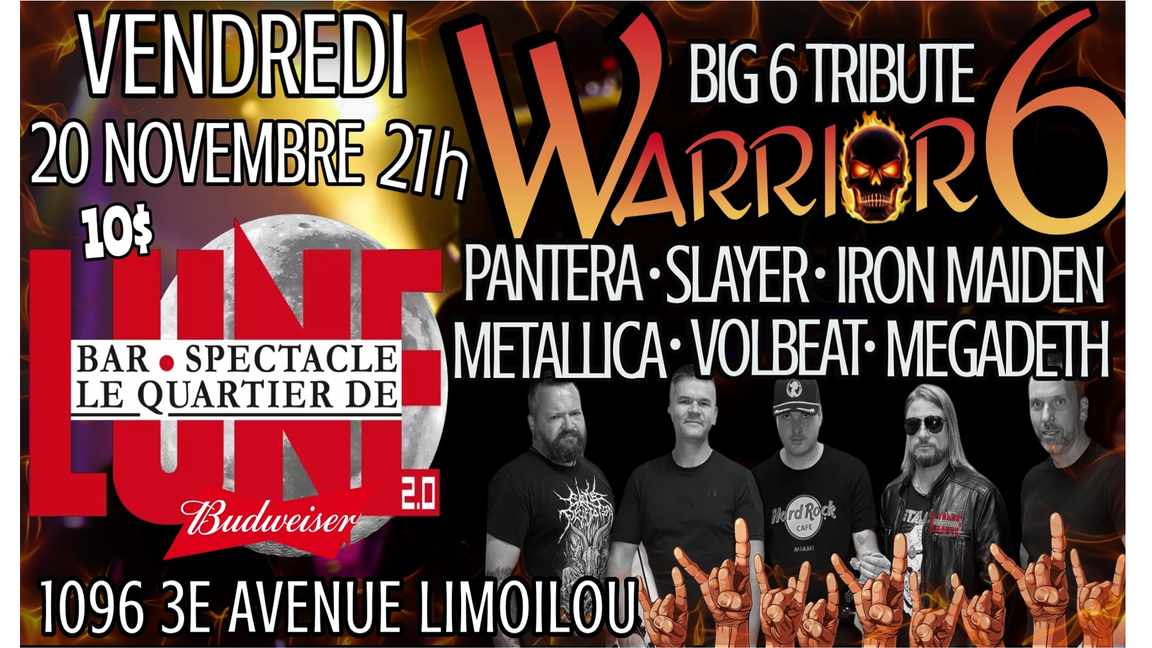 HOMMAGE A 6 GRANDS GROUPES METAL AVEC WARRIOR6