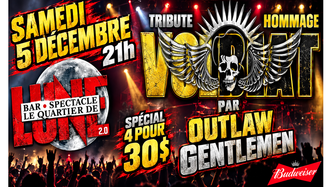 SOIRÉE HOMMAGE A VOLBEAT AU QUARTIER DE LUNE QUEBEC
