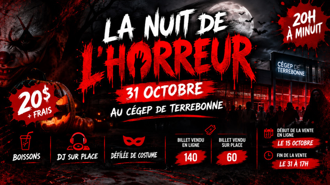La nuit de l'horreur - Cégep à Terrebonne