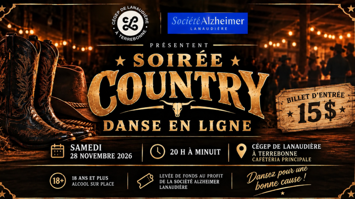 Soirée de danse en ligne country