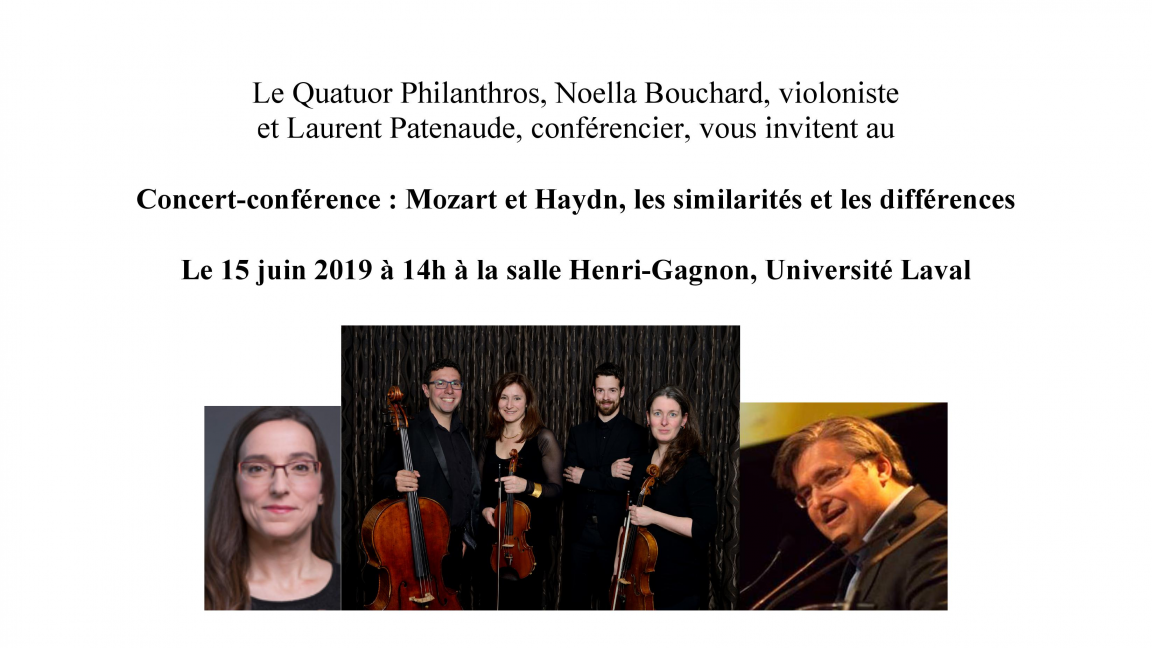 Quatuor Philanthros: concert-conférence sur Mozart et Haydn, les différences et similarités