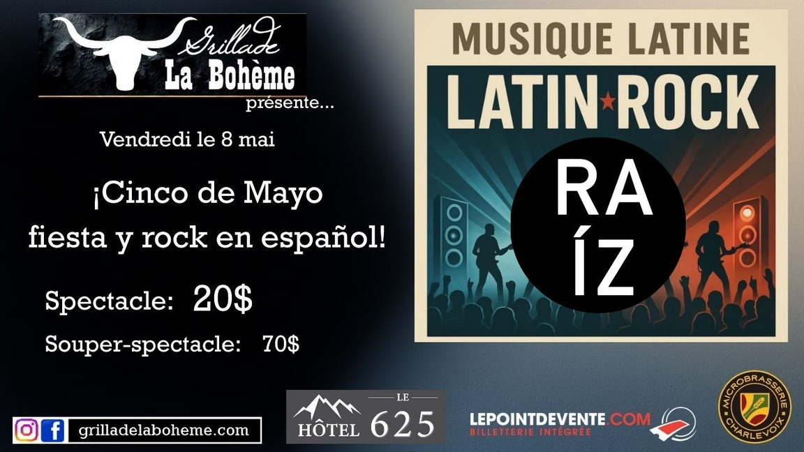 Souper-Spectacle: RAIZ rock en espagnol