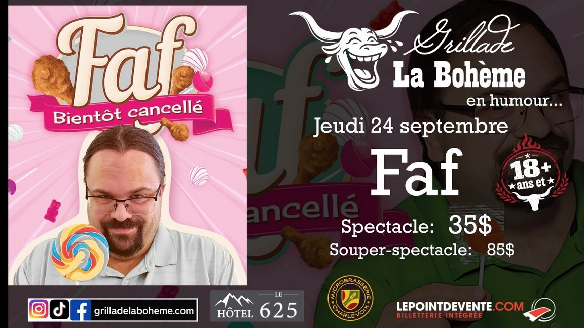Souper-spectacle en humour: Faf