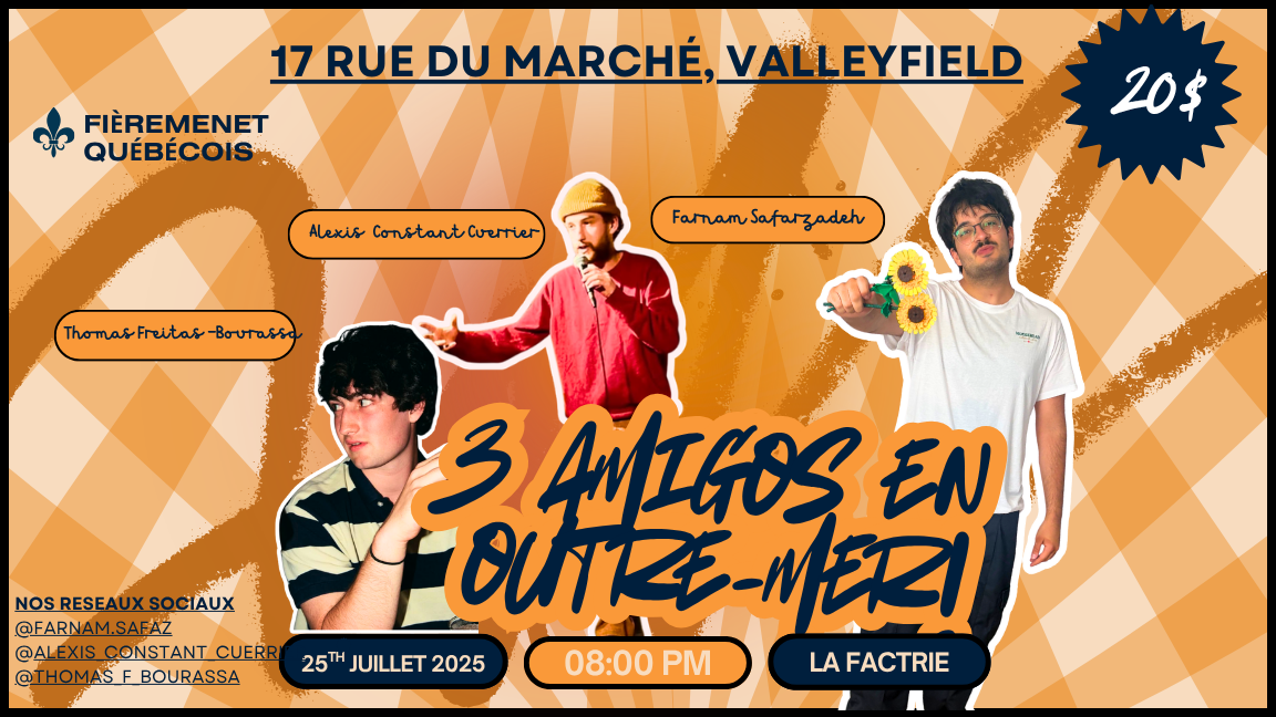 3 amigos en Outre-Mer!