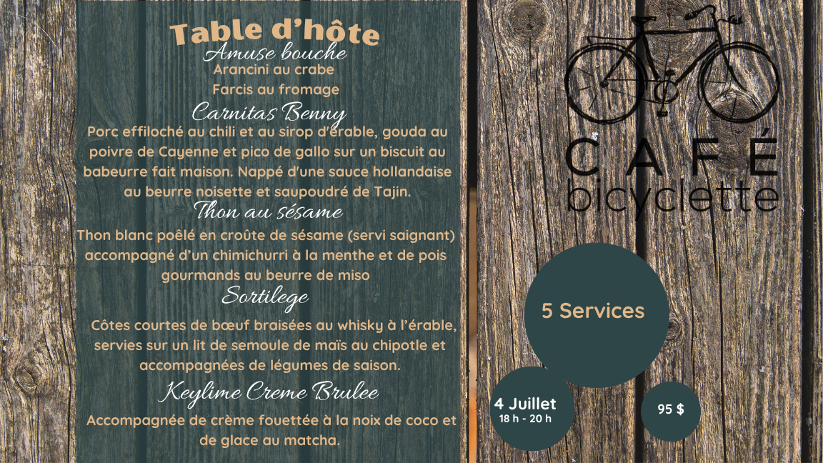 TABLE D'HÔTE