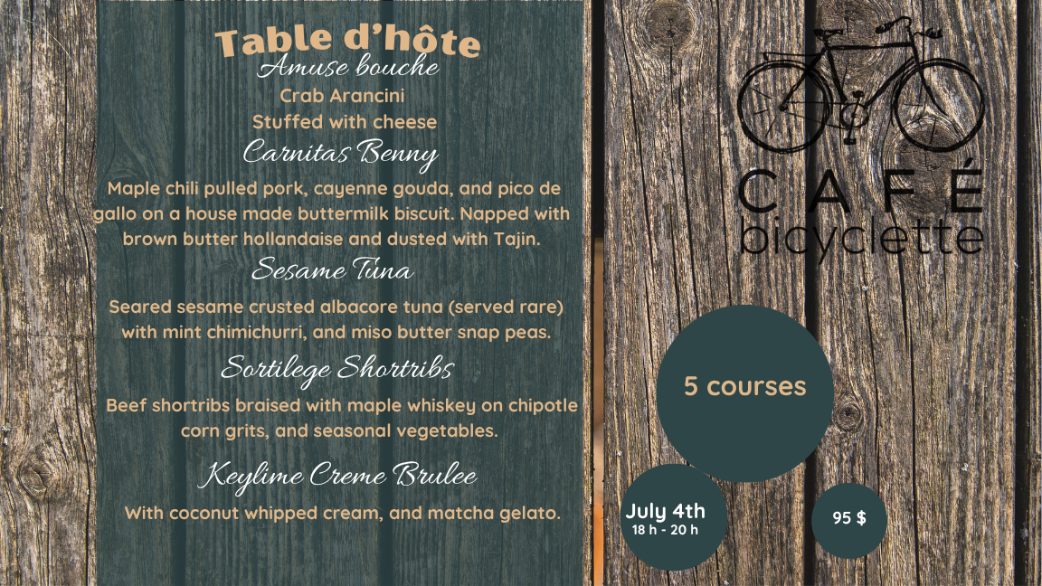 TABLE D'HÔTE