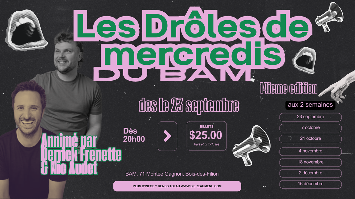 Les drôles de mercredis du BAM - 18 novembre 2026