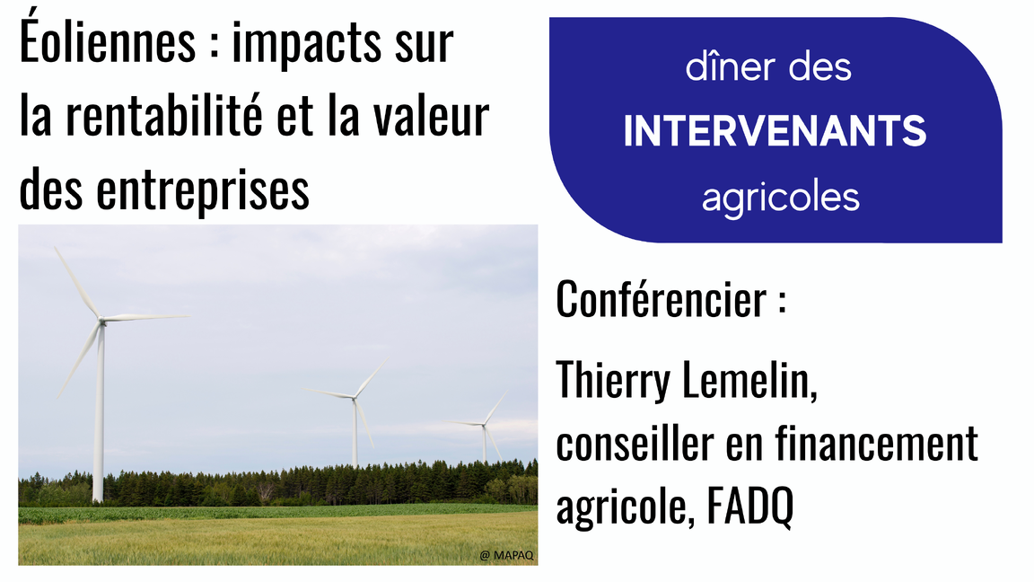 Dîner des Intervenants agricoles - 27 octobre 2026
