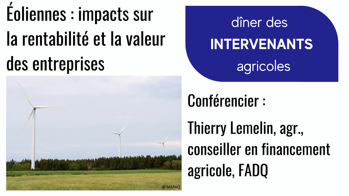 Dîner des Intervenants agricoles - 27 octobre 2026