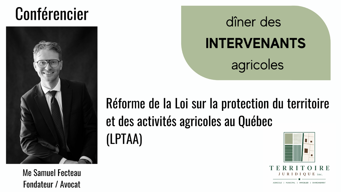 Dîner des Intervenants agricoles - 24 novembre 2026