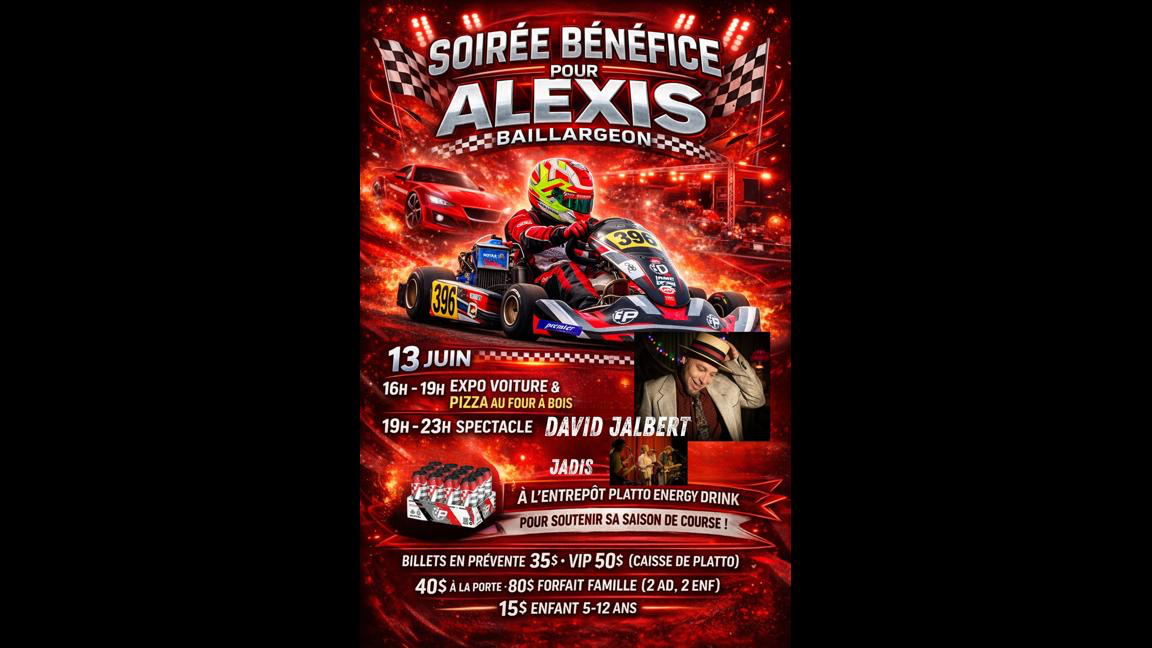 Soirée bénéfice pour Alexis Baillargeon