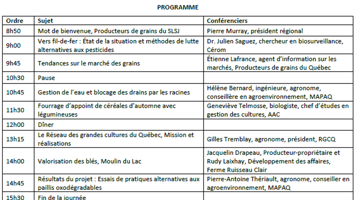 Journée Grandes Cultures et Agroenvironnement 2026