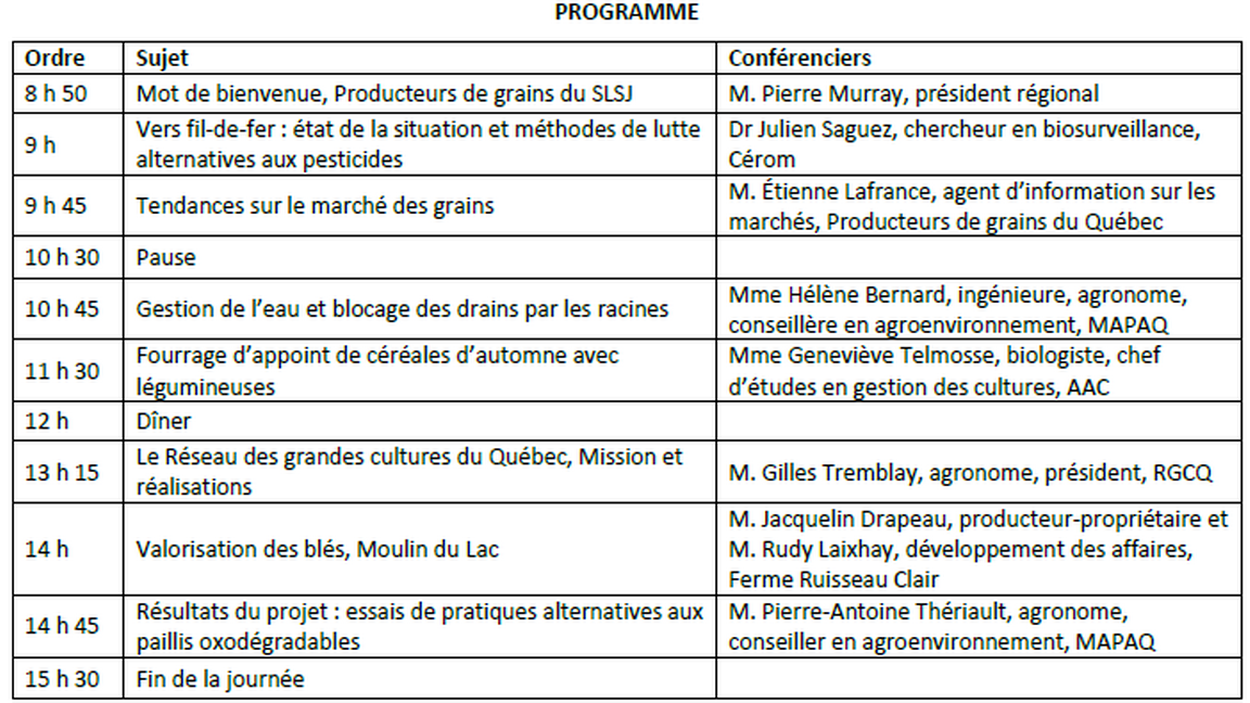 Journée Grandes Cultures et Agroenvironnement 2026