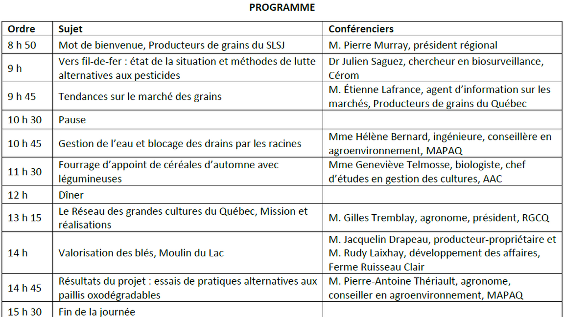 Journée Grandes Cultures et Agroenvironnement 2026