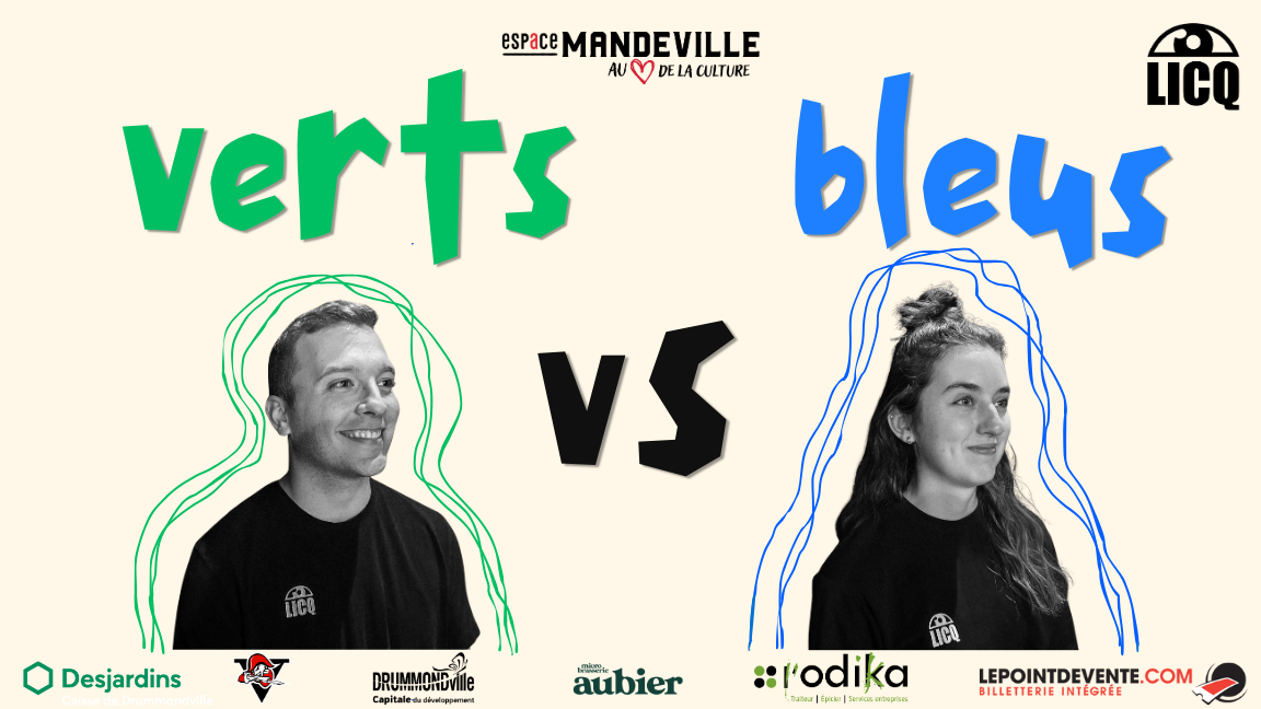 Ligue d'improvisation Centre-du-Québec 2025-2026 Verts vs Bleus