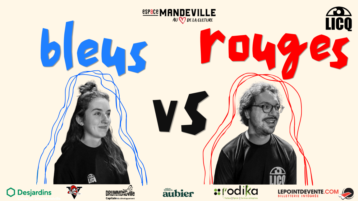 Ligue d'improvisation Centre-du-Québec 2025-2026 Bleus vs Rouges