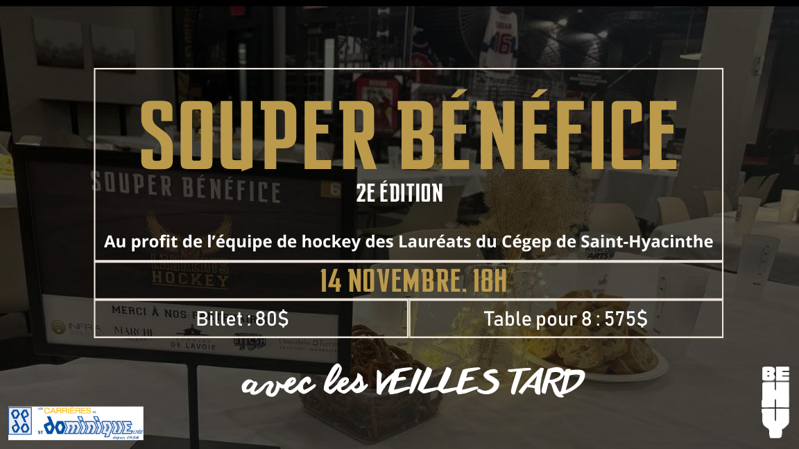 Souper bénéfice : Équipe de hockey des Lauréats