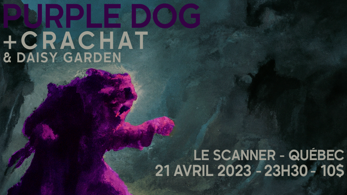 Purple Dog/ Crachat/ Daisy Garden au Scanner!