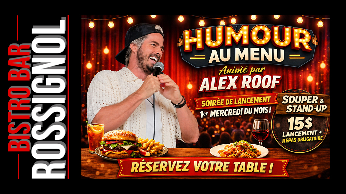 LANCEMENT DES SOIRÉES HUMOUR AU MENU ANIMÉ PAR ALEX ROOF