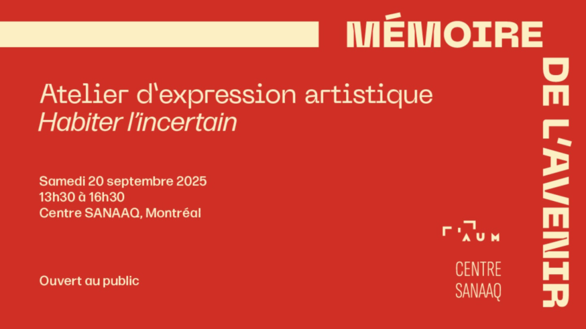 Atelier d'expression artistique - "Habiter l'incertain"