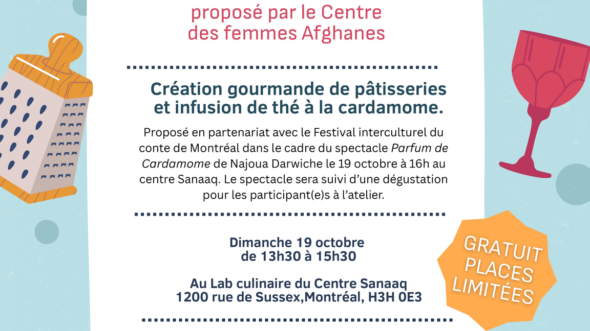 Atelier pâtisseries et infusion de thé à la cardamome - Lab Culinaire