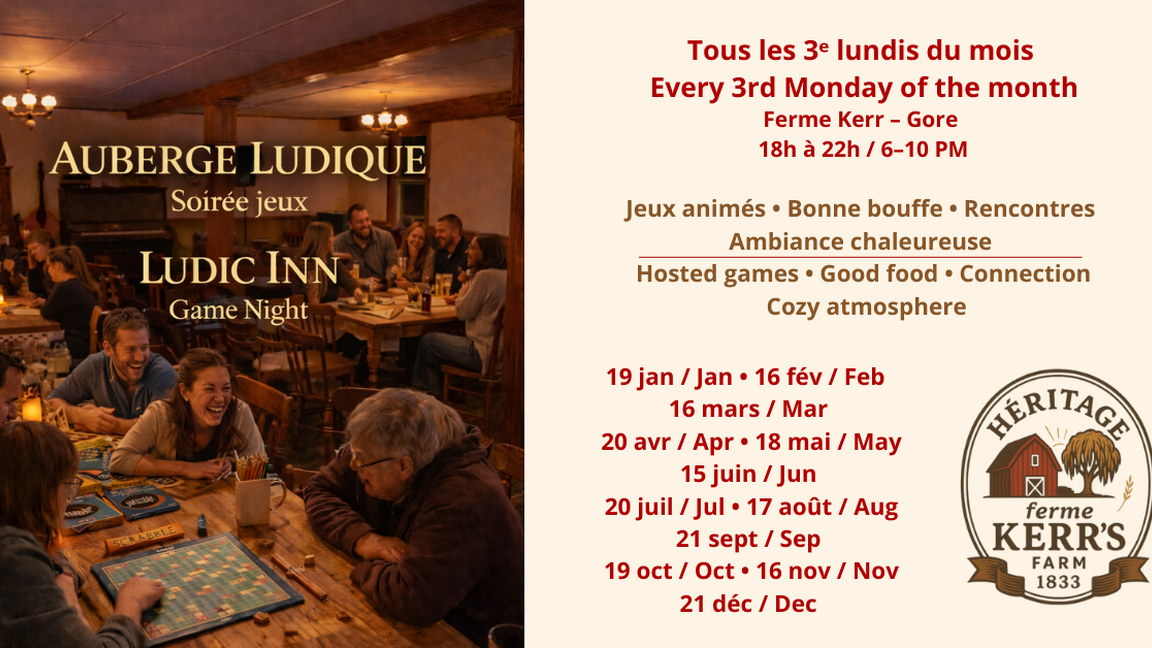 L’Auberge Ludique / The Ludique Inn ( Soirée de jeux - Game Night )