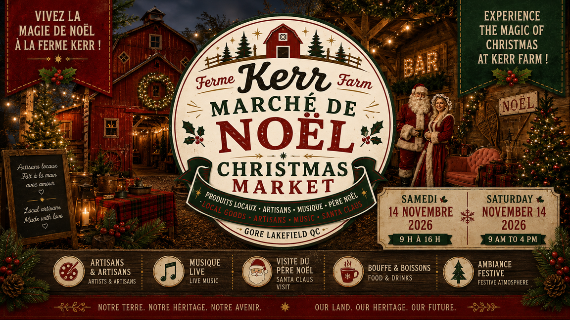 Marché de Noël de la Ferme Kerr 2026/ Kerr's Farm Christmas Market 2026