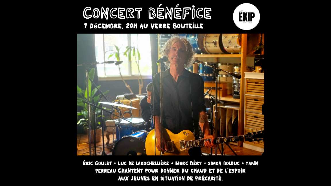 Éric Goulet présente un concert bénéfice pour Élio jeunesse