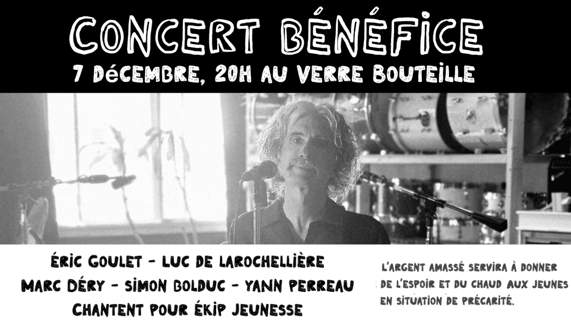 Éric Goulet présente un concert bénéfice pour Élio jeunesse