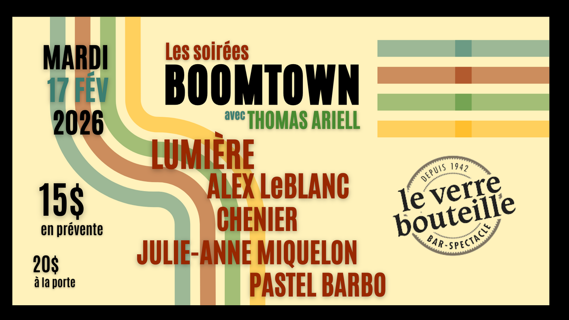 Les soirées BOOMTOWN avec Thomas Ariell