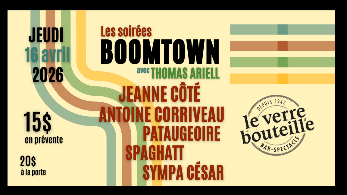 Les soirées BOOMTOWN avec Thomas Ariell
