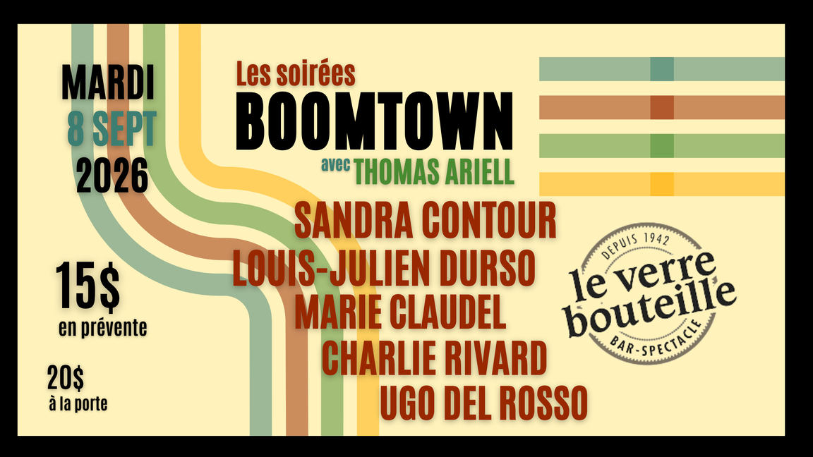 Les soirées BOOMTOWN avec Thomas Ariell