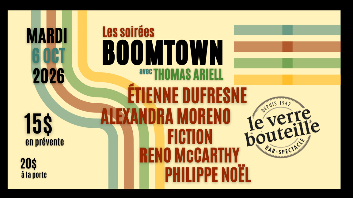 Les soirées BOOMTOWN avec Thomas Ariell