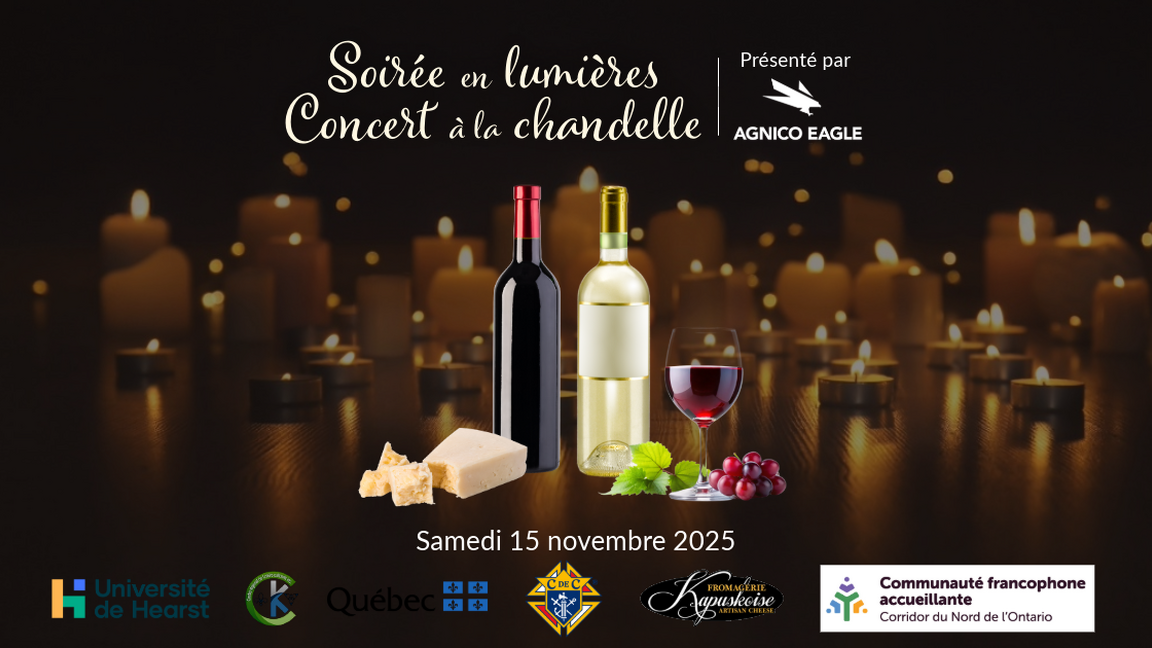 Soirée en lumière : Concert à la chandelle (levée de fonds de l’Université de Hearst)