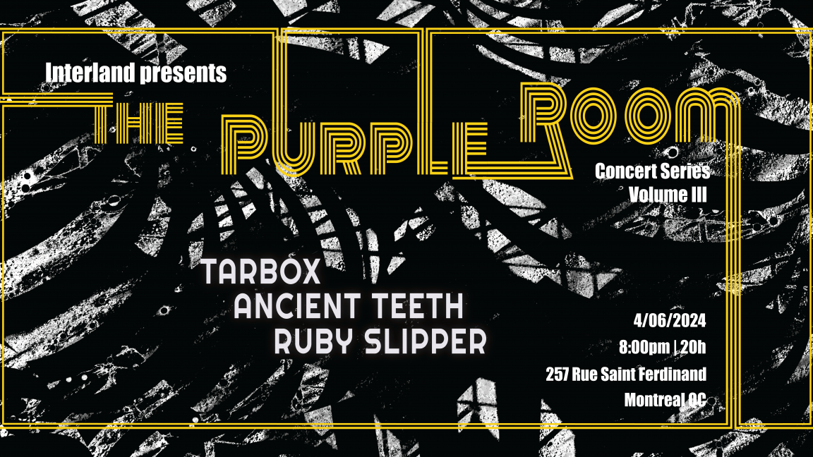 Ruby Tarbox Interland Events présente The Purple Room Concert Series Vol III ...