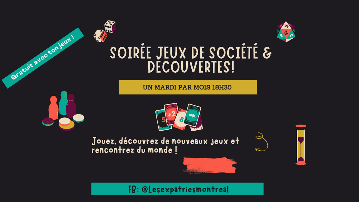 Soirée Jeux de Société & Découvertes!