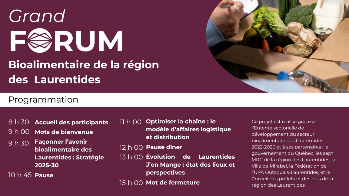 Grand Forum Bioalimentaire de la région des Laurentides