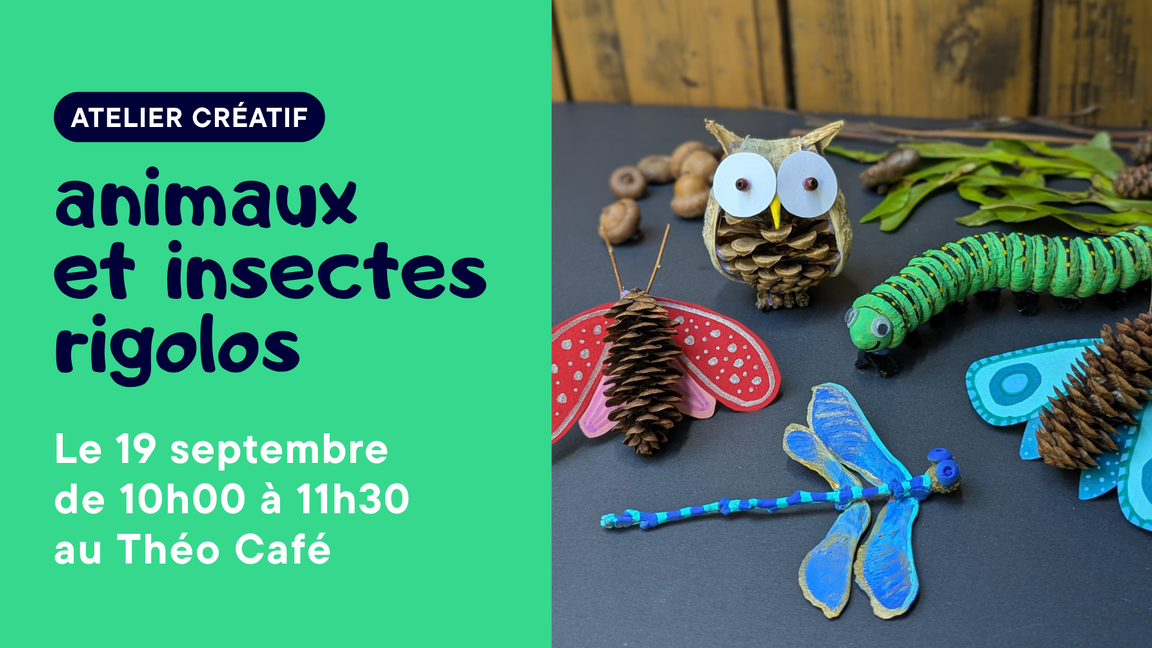 Atelier créatif - Animaux et insectes rigolos